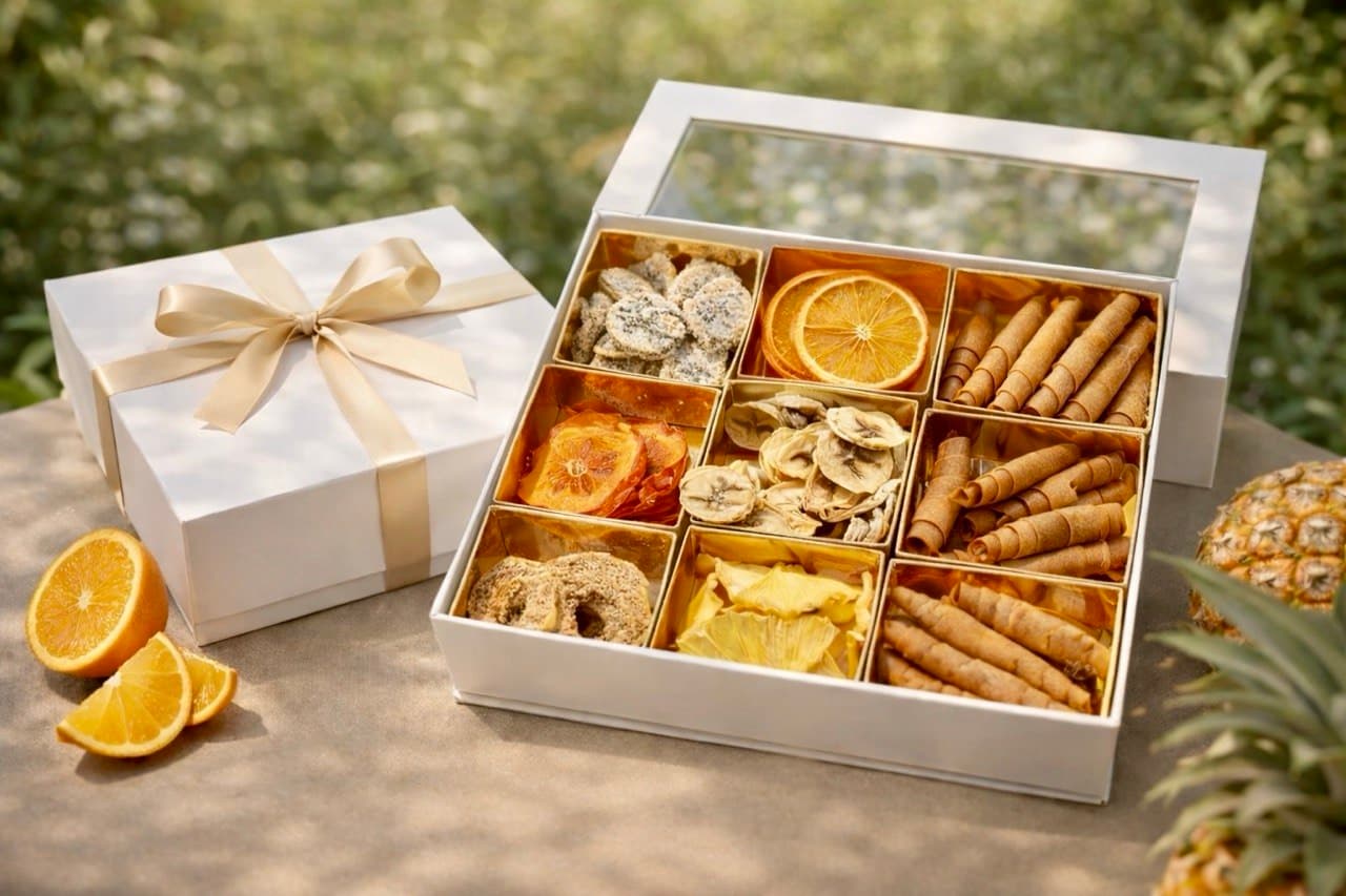 Mix box with dried fruits