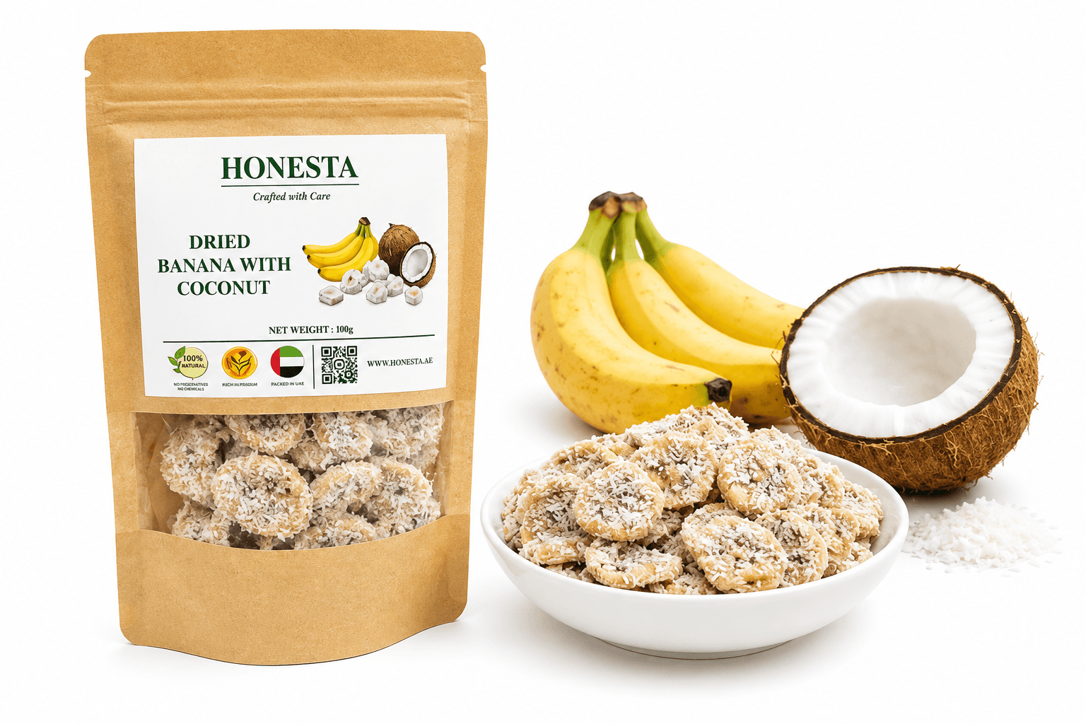 DRIED BANANA WITH COCONUT